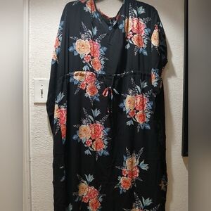 Floral Black Dress nwot